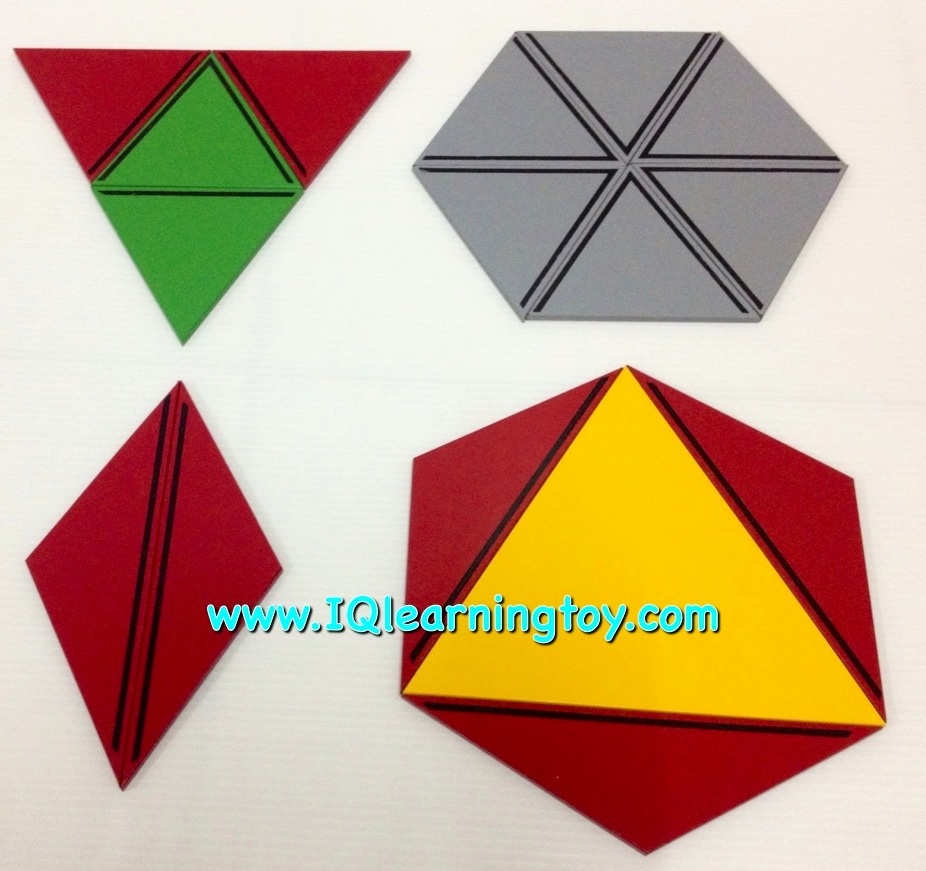 Montessori-Constructive Triangle ชุดรูปสามเหลี่ยมสร้างสรรค์ 5 ชุด (ชุดที่ 1-5) สอนพื้นฐานหลักคณิตศาสตร์และความคิดสร้างสรรค์ ส่งฟรี