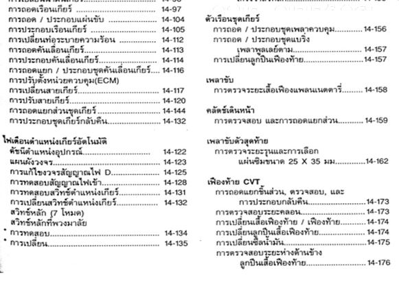 คู่มือซ่อมระบบเกียร์ธรรมดา / ออโต้ CVT HONDA CITY GD ปี 02-05 อีเมล คู่มือซ่อมเกียร์ธรรมดาและเกียร์ออโต้ CVT รถยนต์ฮอนด้าซิตี้ HONDA CITY บอดี้ GD6 GE1 เกียร์รุ่น ARK5 SWLM โฮเวอร์ฮอลเกียร์ city service manual