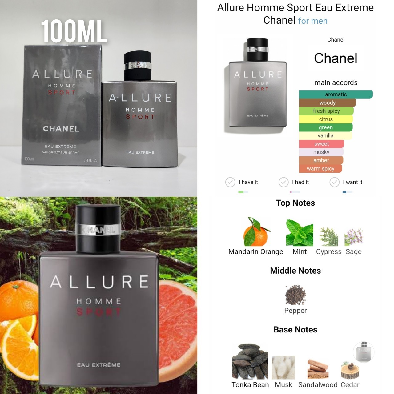 น้ำหอมแท้แบ่งขาย Chanel Allure Homme Sport Eau Extreme EDP 💕Travel Size แบบทดลอง