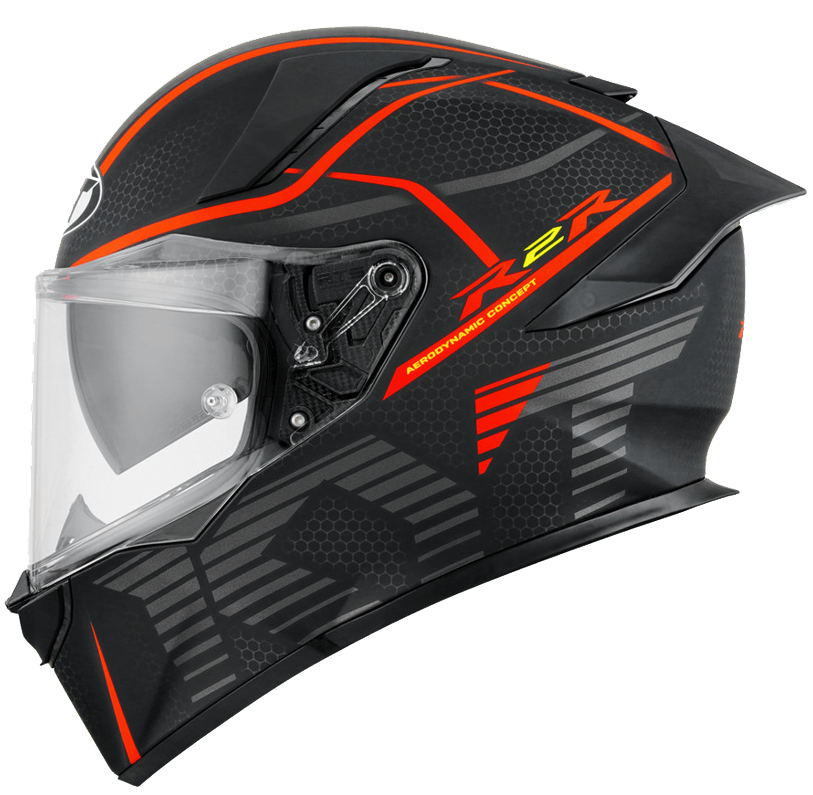 KYT รุ่น R2R Pro ลาย LED MATT BLACK/GREY *ยังไม่รวมชิวดำ*