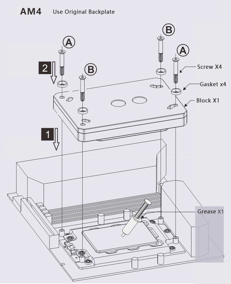 Bykski CPU-XPH-T8-M AMD Ryzen