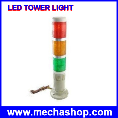 ไฟทาวเวอร์ไลท์ ไฟสัญญาณเตือน มีเสียง LED Tower Lamp 12V AC/DC Red Yellow Green LED Signal Tower Lamp Flash Warning Stack Light