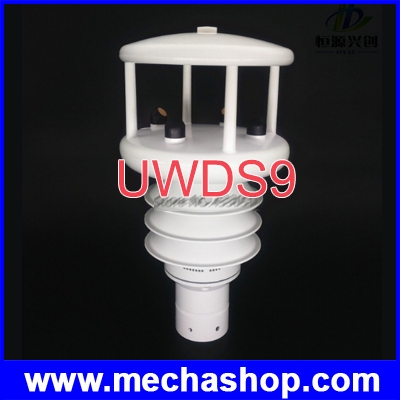 เซนเซอร์วัดสภาพอากาศ Ultrasonic Wind speed + Wind direction, Air temperature, Air humidity, Air pressure, Rainfall, Solar illuminance, Solar radiation, PM2.5 UWDS9 (สินค้า Pre-Order)