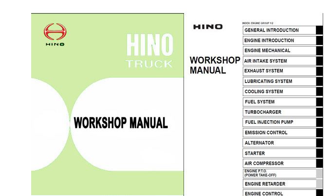 HINO 600 SERIES (04-12) คู่มือซ่อมรถบรรทุก HINO 600 SERIES ฮีโน่สิบล้อ JO8E-VB JO8E-VC J08E-VB J08E-VC WIRING DIAGRAM วงจรเชียงกงญี่ปุ่น ไดแกรมรถบรรทุก ALLISON 2200RDS ALLISON 2200HS ALLISON 2500RDS ALLISON 3000RDS ALLISON 3500HS EATON FS 5406 EATON FS 64