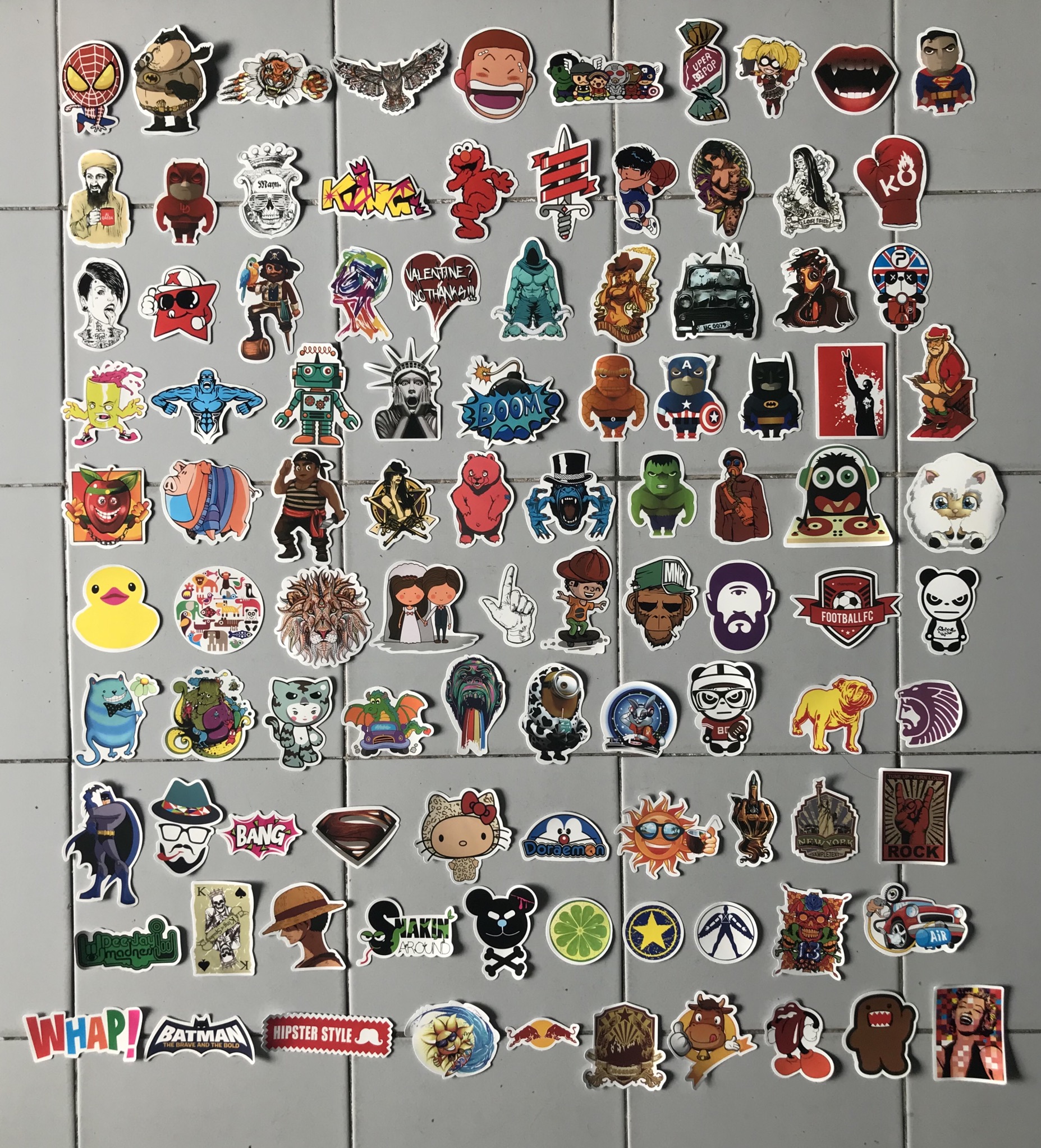 สติ๊กเกอร์ (set 100 ชิ้น) ติด ตกแต่ง กระเป๋า โน๊ตบุ๊ค ของใช้จิปาถะ