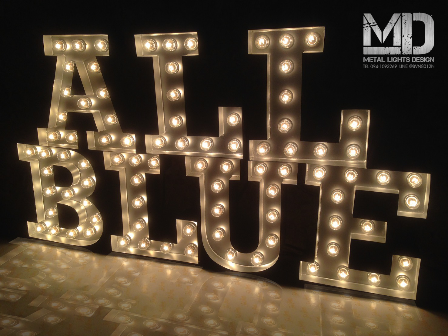 ป้ายไฟปิงปองหลอดไส้ ขนาดสูง 50 CM