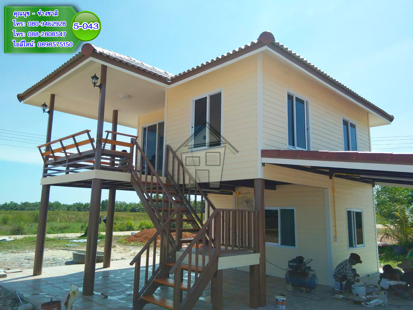 5-043 บ้านน็อคดาวน์ - บ้านหลังใหญ่ - ทรงปั้นหยา