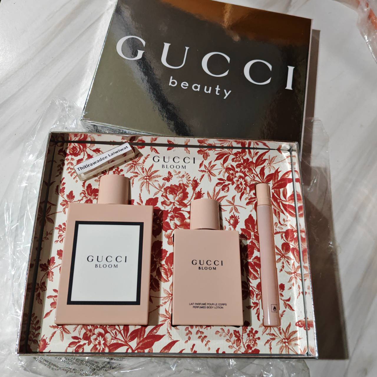 น้ำหอมแท้ Gucci bloom edp Set 3pcs (100ml + Lotion 100ml + 10ml )