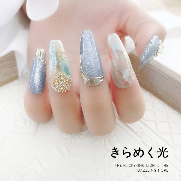 สีเพ้นท์เมทัลลิค สีเพ้นท์เล็บMetallic สีกระจกเพ้นท์เล็บ (1set/12สี)