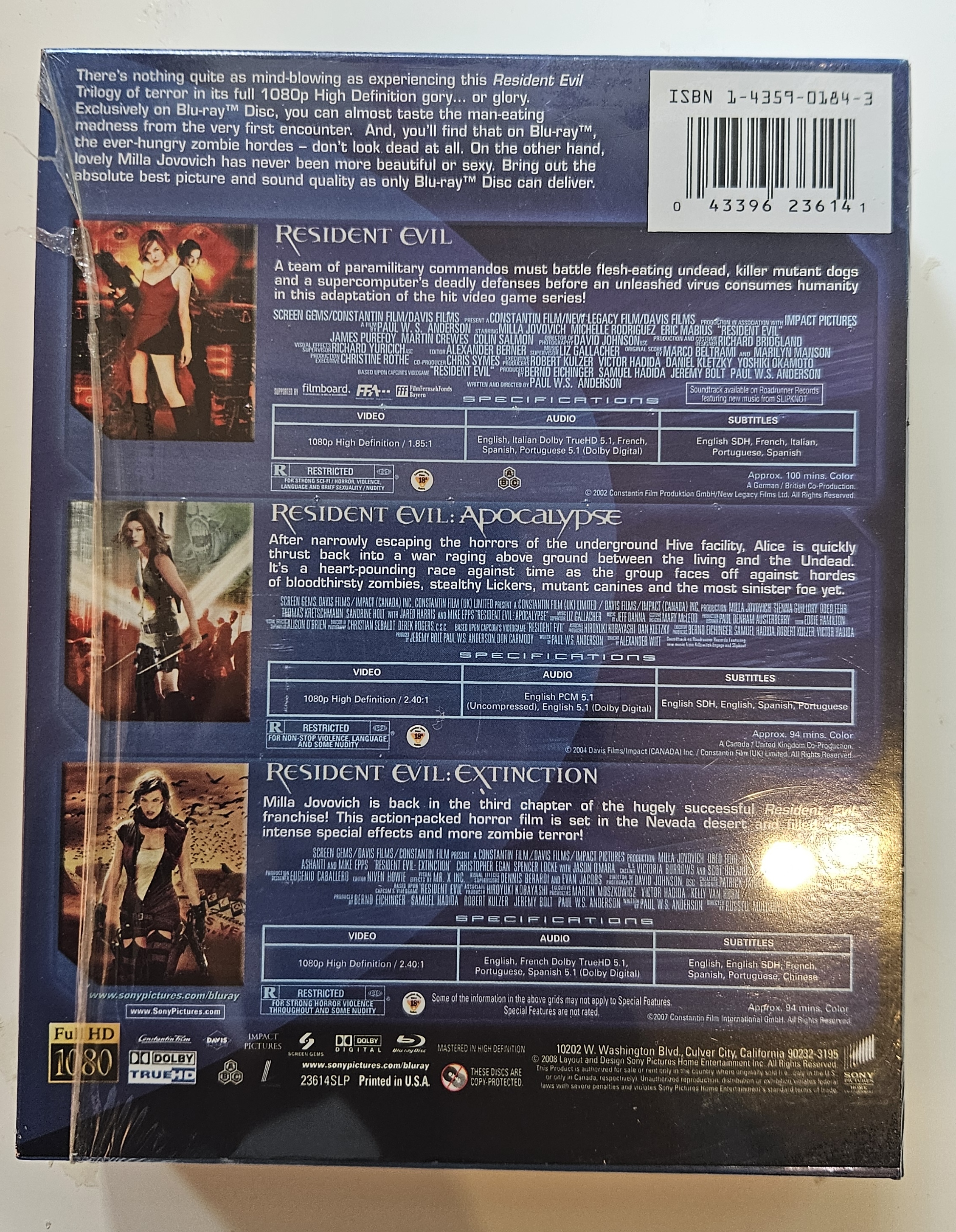 Resident Evil Trilogy (2002-2007) (Blu-ray)