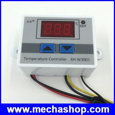 เครื่องควบคุมอุณหภูมิพร้อมเซนเซอร์ DC12V Digital LED Temperature Controller 10A Thermostat Control Switch Probe