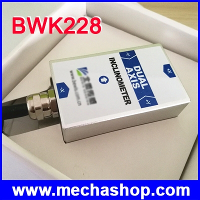 เซนเซอร์วัดองศา เซนเซอร์วัดมุมคุณภาพสูง BWK228 Tilt Angle Sensor Dual Axis Inclinometer with Accuracy 0.2 Degree 4-20mA Clinometer level sensor