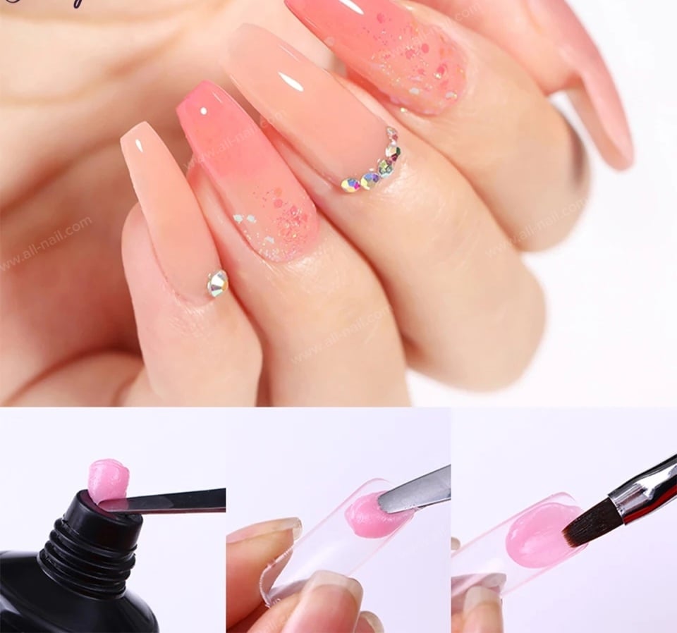 เล็บแพทเทิร์น Dual Form ฟอร์มต่อเล็บPoly Gel 10ไซด์ รวม100ชิ้น