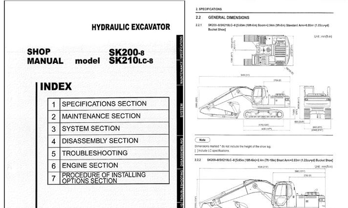 KOBELCO SK200-8 / SK210LC-8 คู่มือซ่อมรถจักรกลหนัก วงจรไฟฟ้า KOBELCO รุ่น SK200-8 และ SK210LC-8 รหัส