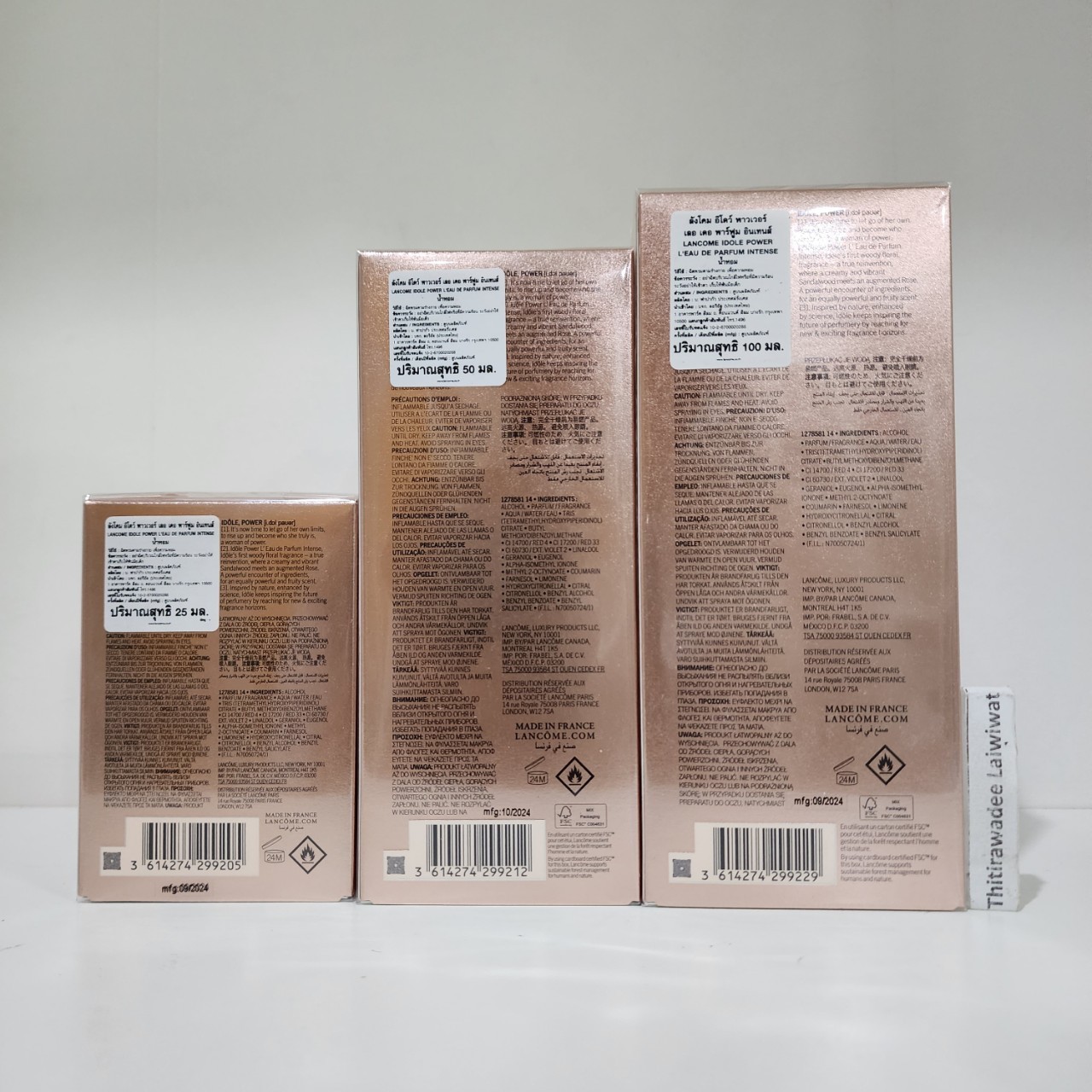 น้ำหอมแท้ Lancome Idole Power L'eau De Parfum Intense 50ml กล่องซีลป้ายไทย