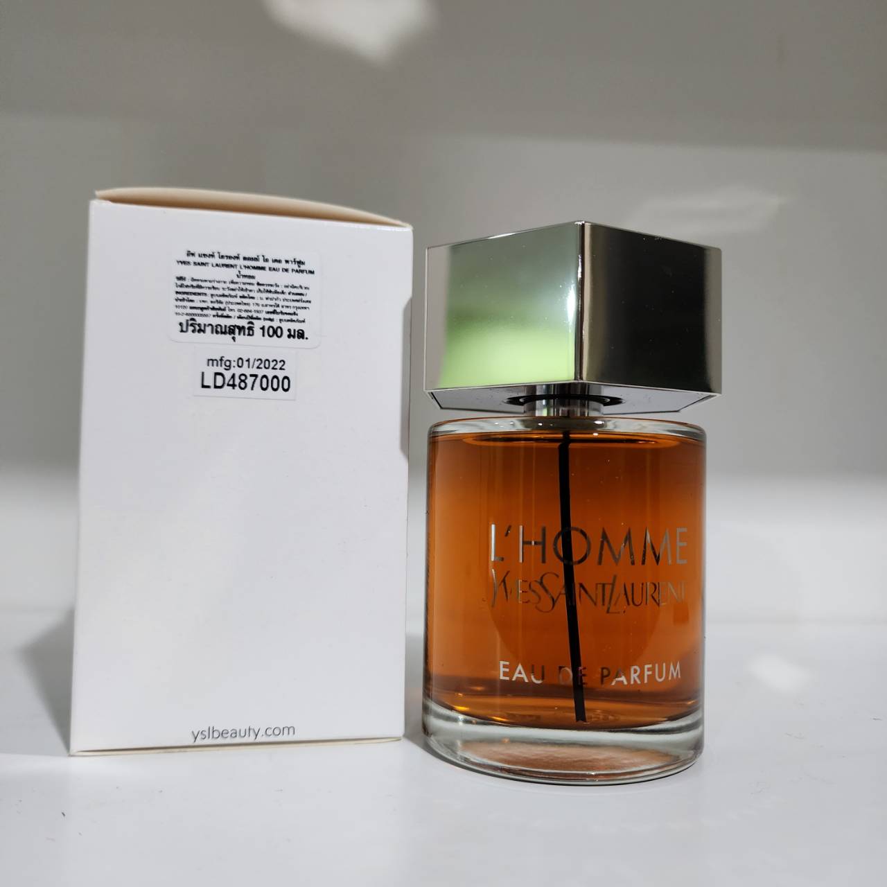 น้ำหอมแท้ YSL L'Homme Eau De Parfum 100ml กล่องเทส ป้ายไทย 01/2022