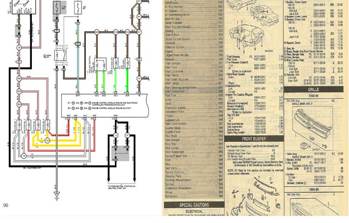 TOYOTA CAMRY (91-96) ขายคู่มือซ่อมรถยนต์และวงจรไฟฟ้าเครื่องยนต์ โตโยต้าแคมรี่ 1MZ-FE 5S-FE 3VZ-FE TOYOTA CAMRY ท้ายหงส์ MCV10 SXV10