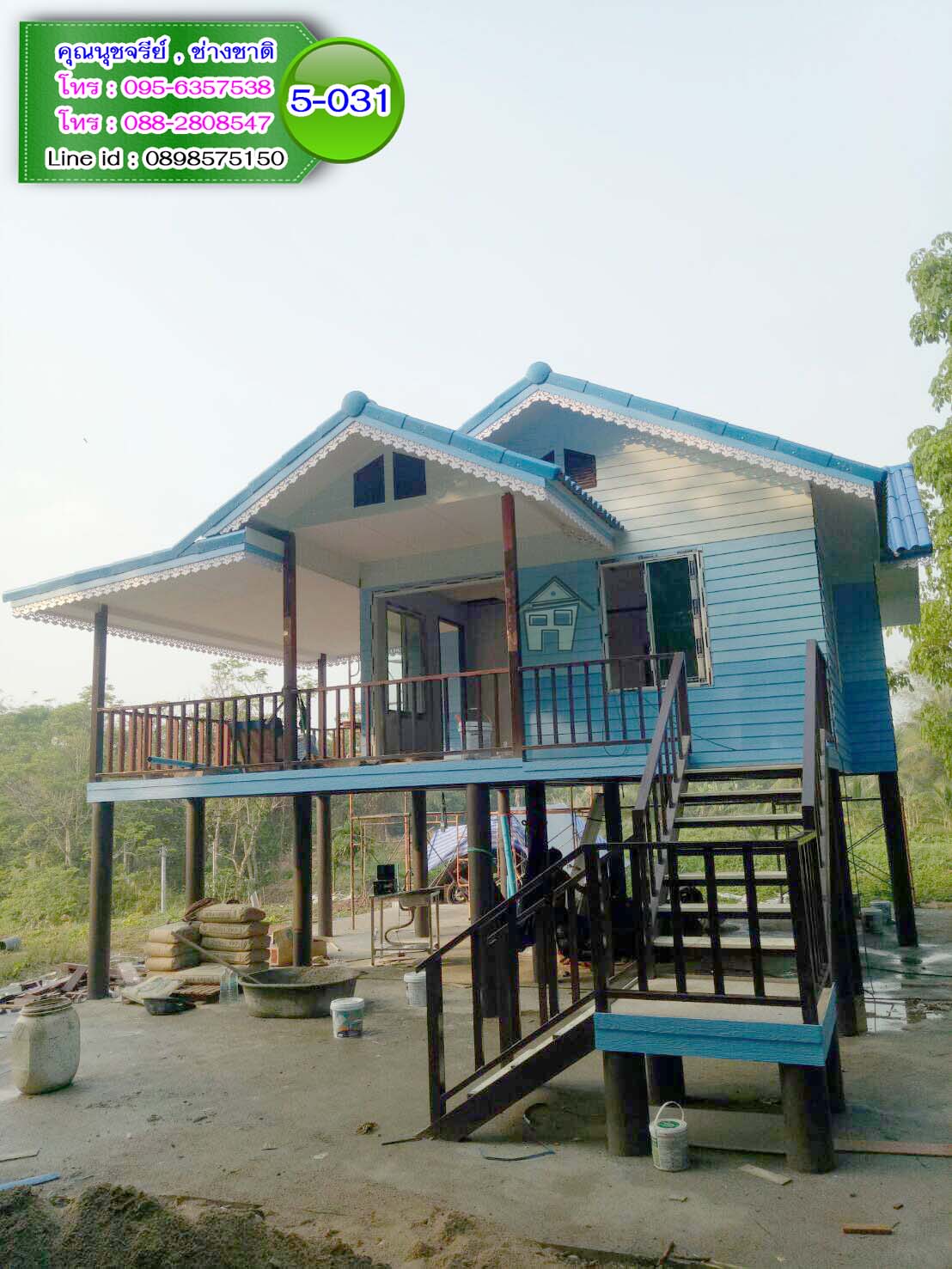 5-031 บ้านน็อคดาวน์ - บ้านหลังใหญ่ - ทรงจั่วมุกซ้อน