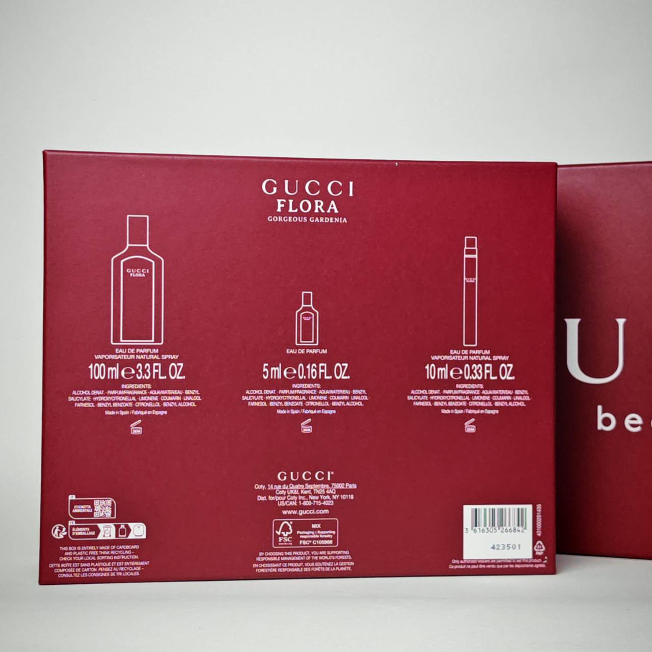 น้ำหอมแท้ Gucci Flora goreous gardenia edp Set (100ml +5ml + 10ml )