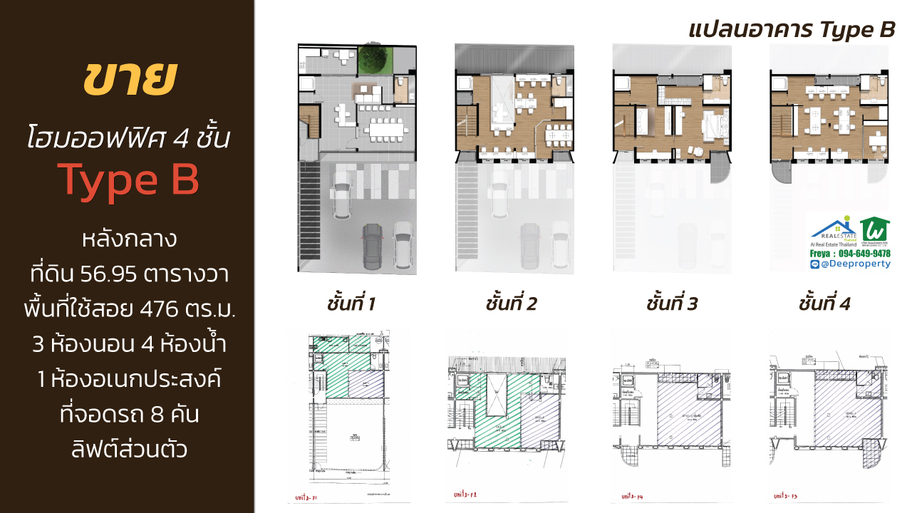 🚇🏢 ขายโฮมออฟฟิศ 4 ชั้น Britton ลาดพร้าว 41 สไตล์โมเดิร์น 500 ตรม. ใกล้ MRT ลาดพร้าว และ รถไฟฟ้า BTS ภาวนา 💼✨