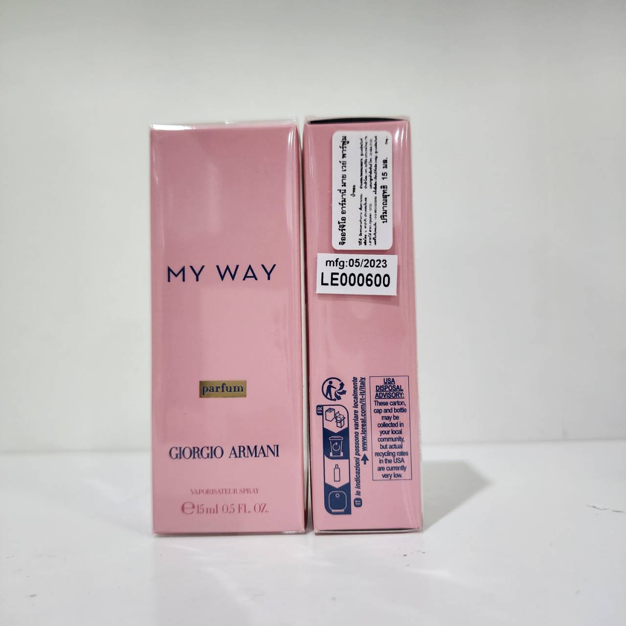 น้ำหอมจิ๋วมินิ Giorgio Armani My Way parfum 15ml กล่องซีลป้ายไทย ผลิต 05/2023 ( Mini Perfume น้ำหอมขนาดพกพา) น้ำหอมจิ๋วมินิแบบทดลองแบบสเปรย์ พกพาก็สะดวกใช้ฉีดตามจุดชีพจร