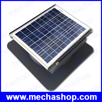 พัดลมโซล่าเซลล์ พัดลมระบายความร้อนใต้หลังคา เพดาน 20W Solar Attic Exhaust Fan Ventilation Roof Mounted Vent Ventilator Green Air