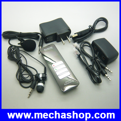 เครื่องบันทึกเสียง หน่วยความจำขนาด4GB บันทึกเสียงโทรศัพท์ผ่านบูลทูลได้ 4GB Wireless Bluetooth Mobile Cellphone USB Digital Voice Recorder MP3