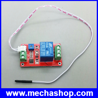 รีเลย์ควบคุมอุณหภูมิ Thermistor relay control module Temperature sensor detection Ttemperature controller switch 12V