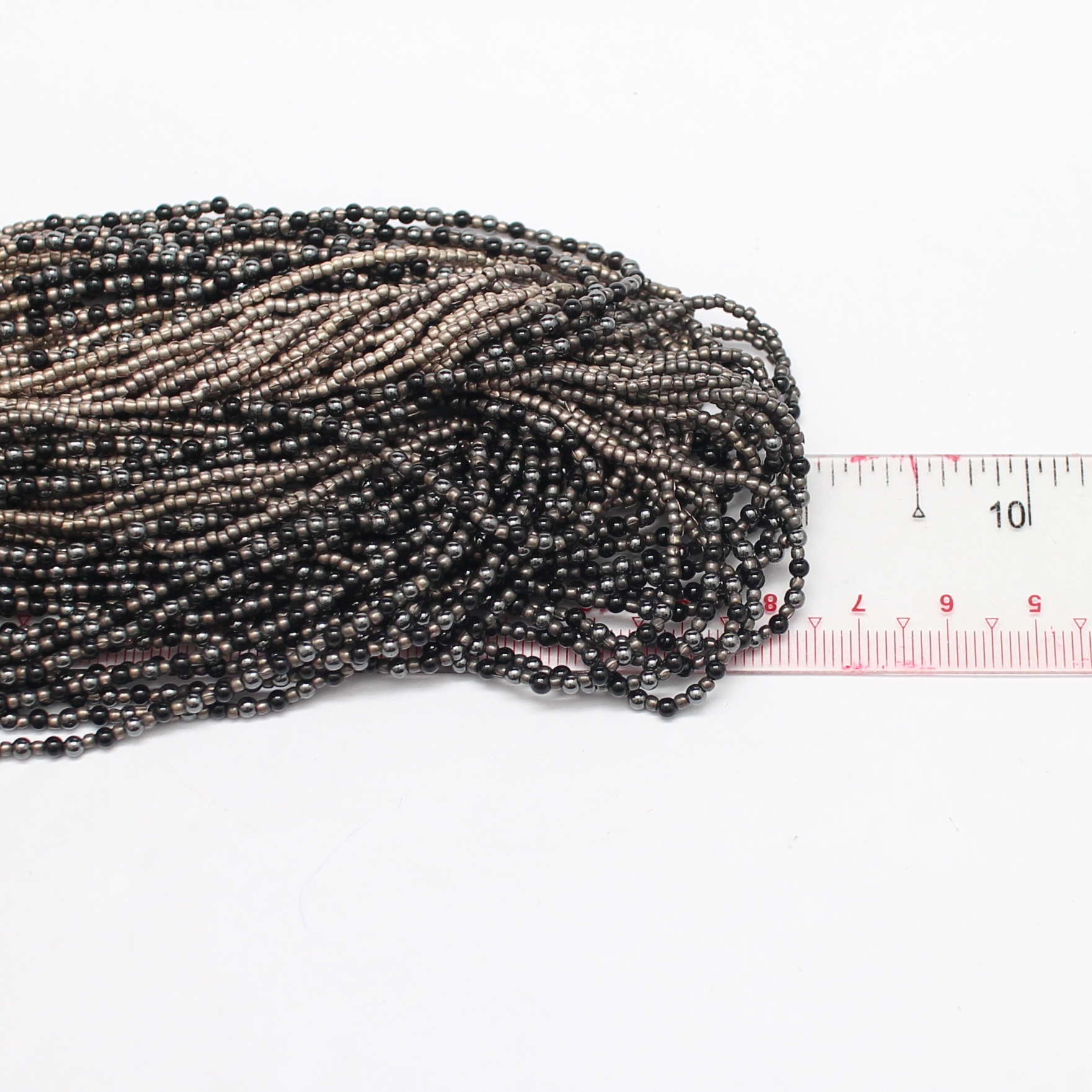 SI305 สร้อยคอเงินร้อยลูกปัด เงินแท้ นน. 136.3 กรัม ยาว 18 นิ้ว