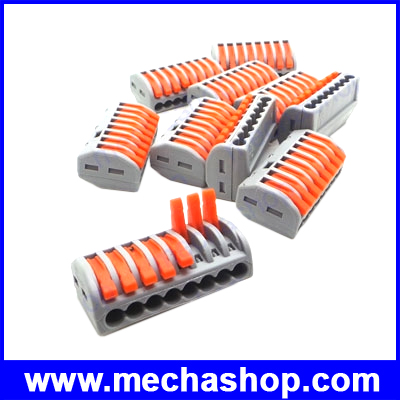 (10 ชิ้น)เทอร์มินอลต่อสายไฟ ขั้วต่อสายไฟ เทอร์มินอลบล็อก 8 Pin PCT-218 Universal compact wire wiring connector conductor terminal block with lever