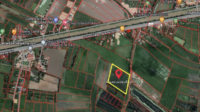 ขาย ที่ดิน ต.บ้านพร้าว อ.บ้านนา จ.นครนายก ใกล้ ถ.รังสิต-นครนายก