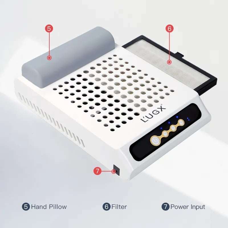 พัดลมดูดฝุ่นเล็บ70w เครื่องดูดฝุ่นเล็บ มีแบตในตัว แบรนด์คุณภาพL'UGX