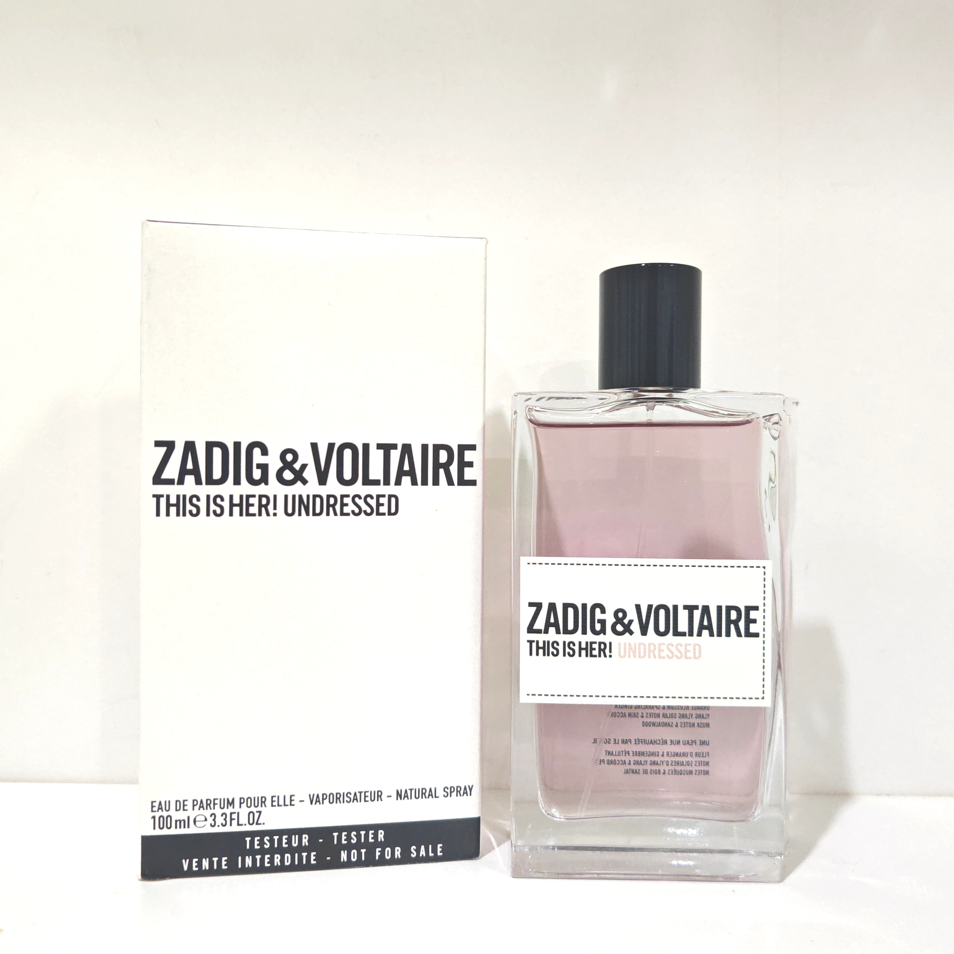 น้ำหอม Zadig & Voltaire THIS IS HER! UNDRESSED Pour Elle EDP 100ml กล่องเทสเตอร์ขาว