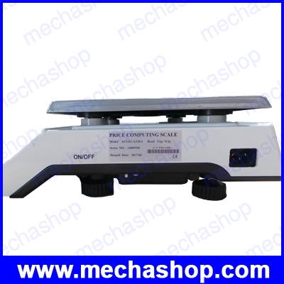 เครื่องชั่งดิจิตอล เครื่องชั่งคำนวณราคา Price computing scales 3kg/0.2g, 6kg/0.5g, 15kg/1g, 30kg/2g หน้าจอแสดงผลLED 6หน้าจอ รุ่น ACS-EC-LCD