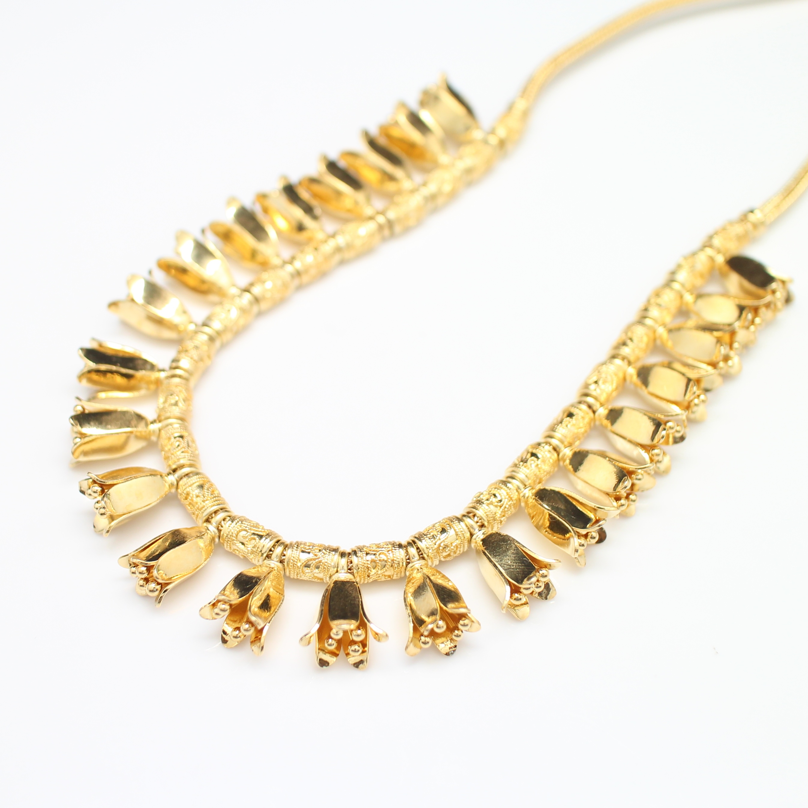 SI366 สร้อยคอดอกบปีบตุ้งติ้ง เงินแท้ 92.5% นน. 103.7 กรัม ยาว 17 นิ้ว