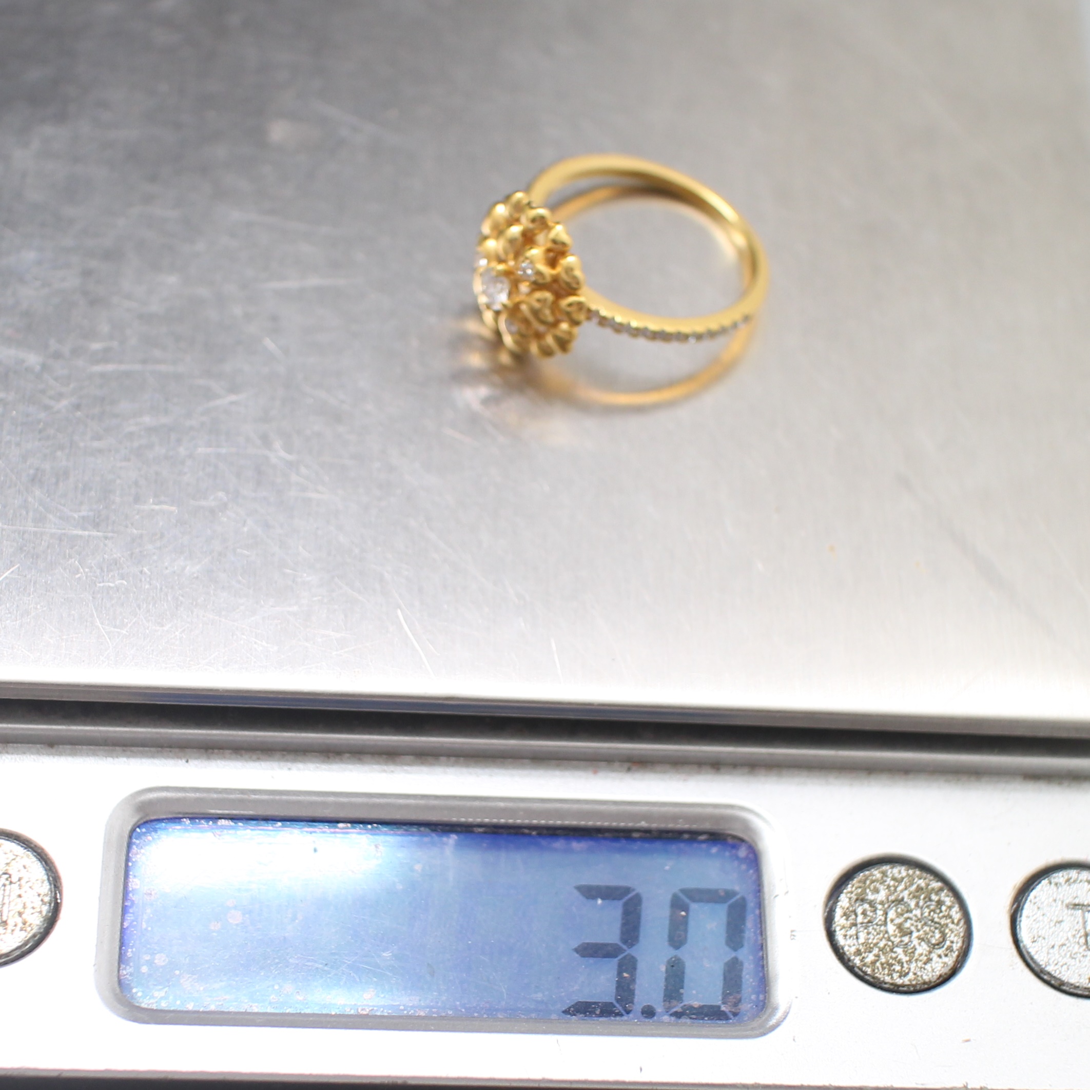 RG250216 แหวนเพชรหัวใจ Jubilee เพชรเม็ดกลาง 0.10 กะรัต ล้อมเพชร 0.24 กะรัต ทองแท้ 18k นน.รวม 3 กรัม ขนาดแหวน 50