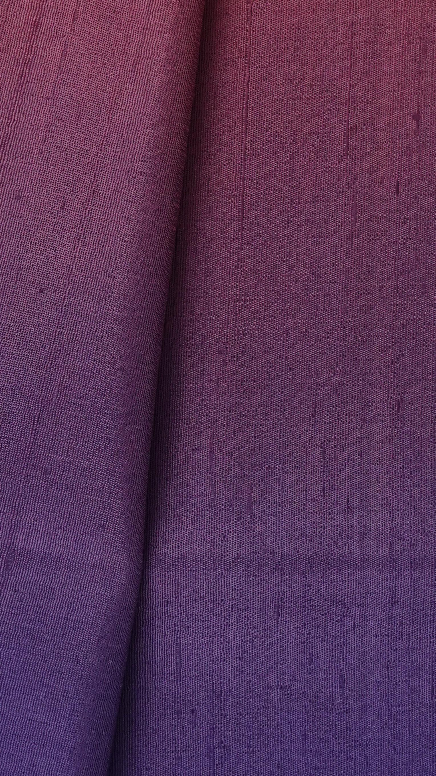 ผ้าไหมย้อมสไลด์สี ไหมบ้านทอมือ 2ตะกอ สีแดง-สีม่วง เลือกขนาด รหัส BT-TT-02246856