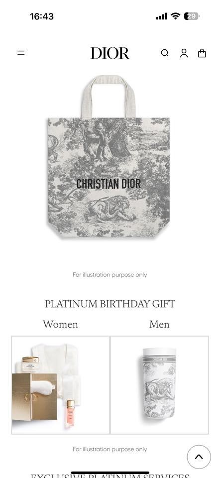 Dior Platinum Birthday Gift Temperature Control Tumbler พร้อมถุง และกล่องDior แก้วน้ำ