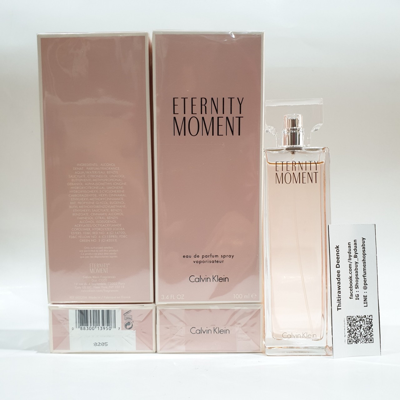 น้ำหอมแท้ Calvin Klein CK Eternity Moment for Women 100 ml. กล่องซีล