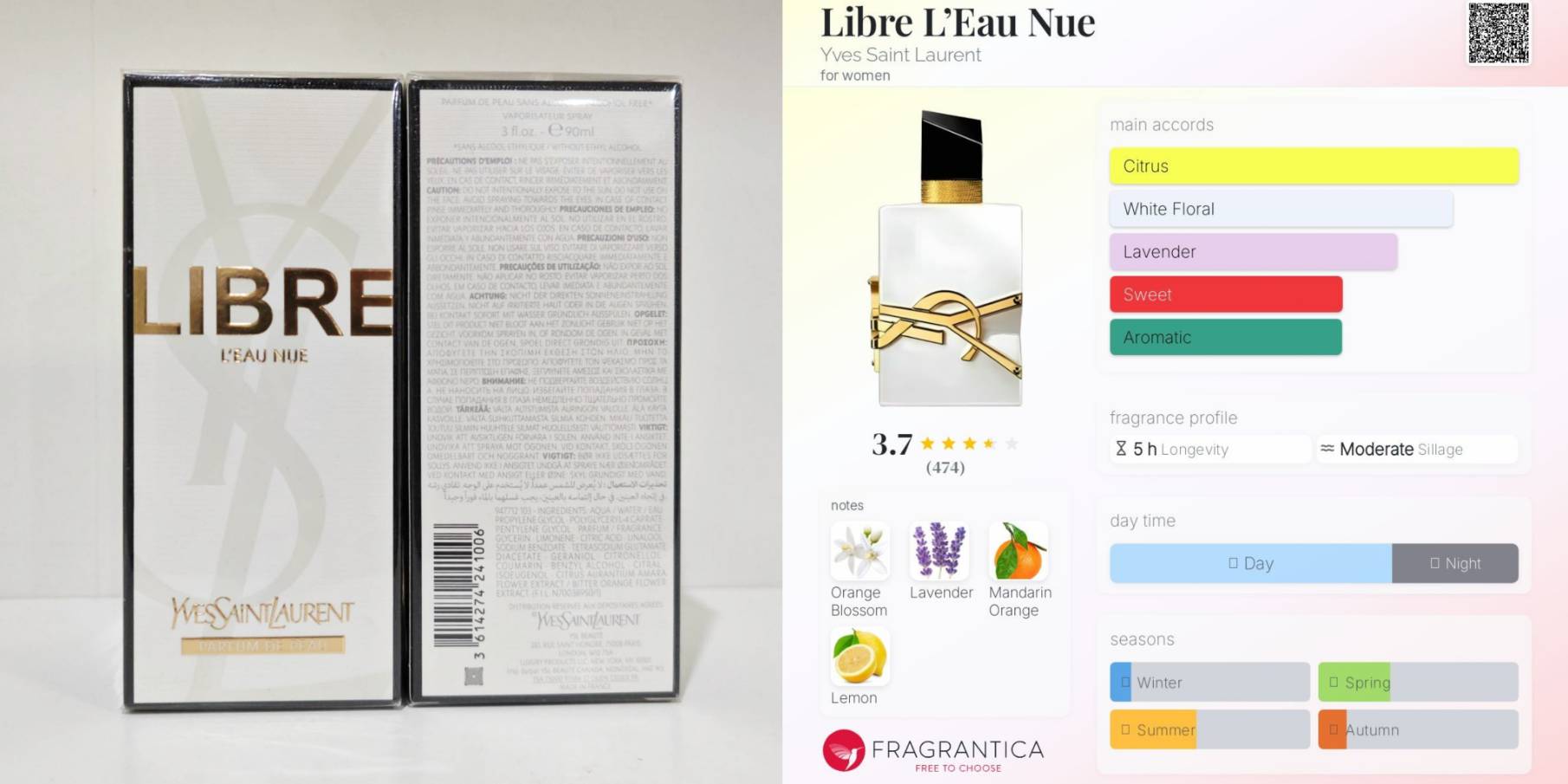 น้ำหอมแท้ YSL Libre L'Eau Nue EDP 90ml กล่องซีล