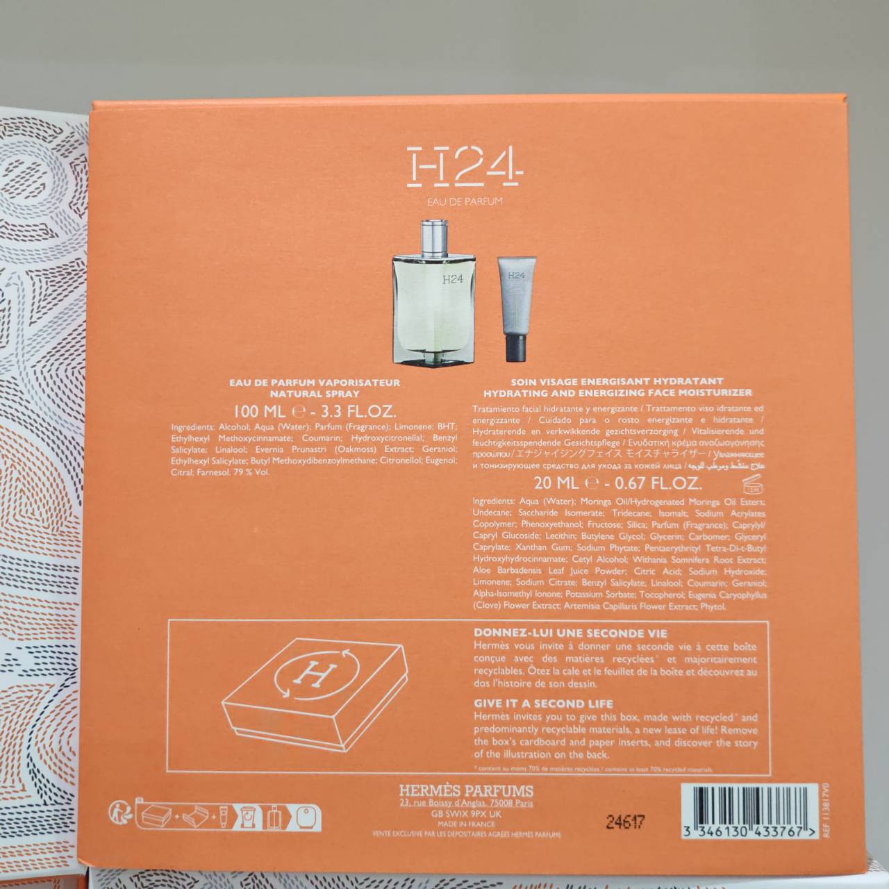 SET Hermès H24 Eau de Parfum 100+20ml