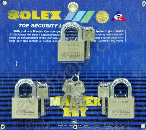 SOLEX กุญแจทองเหลือง โซเล็กซ์ มาสเตอร์คีย์ 3 ตัว/ชุด