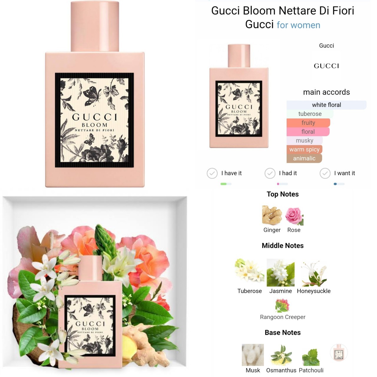 น้ำหอมแท้แบ่งขาย Gucci Bloom Nettare di Fiori Intense 💕Travel Size แบบทดลอง