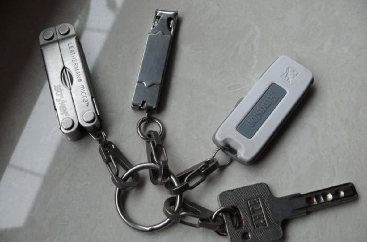 คลิป ร้อยพวงกุญแจ EDC