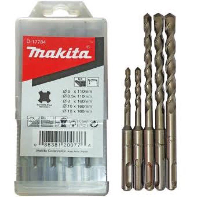 MAKITA SDS D-17784 ชุดดอกสว่านเจาะปูนคอนกรีต 5 ดอกต่อชุด (ชุด)