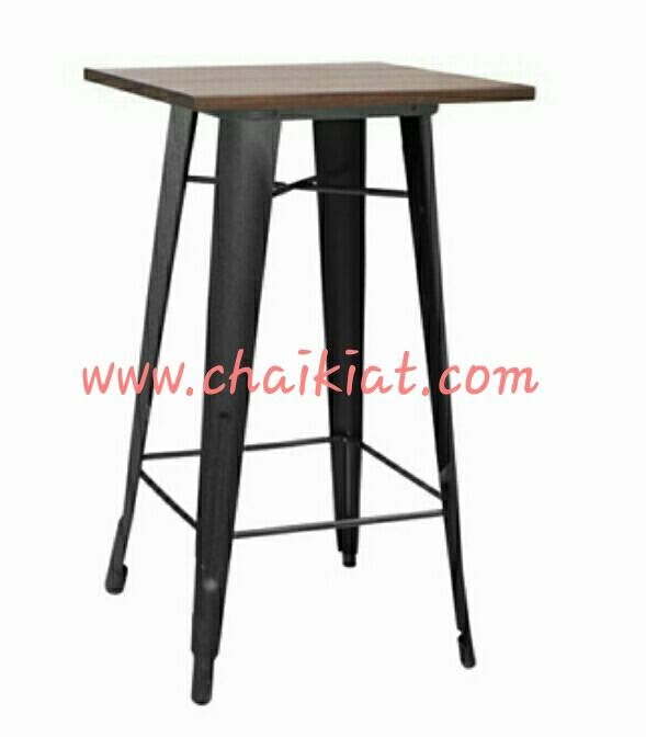 HB-1720T : เก้าอี้บาร์ไม้ขาเหล็ก OCEL