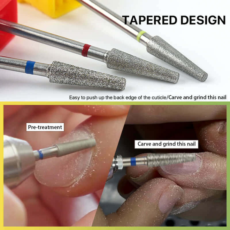 หัวเจียรไดมอนด์แต่งเล็บอย่างดี ดอกเจียรเพชร เจียรหนัง เจียรโคนเล็บ