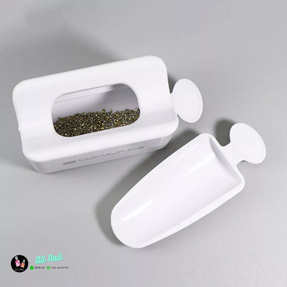 กล่องโรยกากเพชร ถาดช่วยโรยผงแต่งเล็บต่างๆ