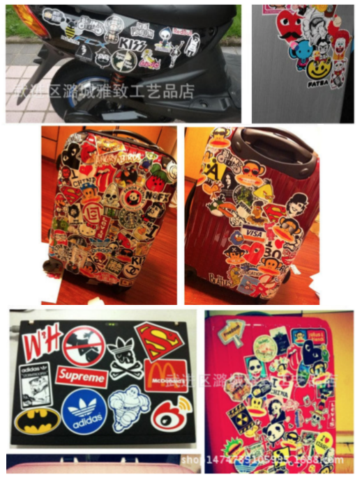 สติ๊กเกอร์ (set 100 ชิ้น) ติด ตกแต่ง กระเป๋า โน๊ตบุ๊ค ของใช้จิปาถะ