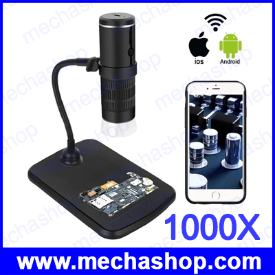 กล้องจุลทรรศน์ดิจิตอล wifi 1000X Digital Microscope HD 1080P LED USB WiFi Microscope Mobile Phone IOS Android MGF210